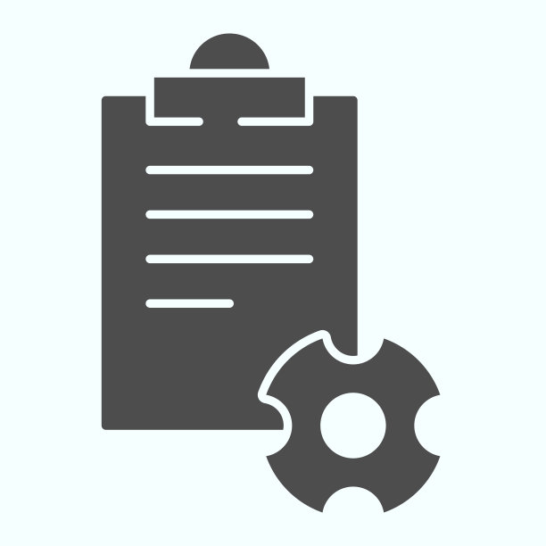 技术文档的固体图标。带齿轮的宇航员使用说明。世界空间周设计理念，白色背景上的象形文字风格，用于网页和应用程序。图片下载