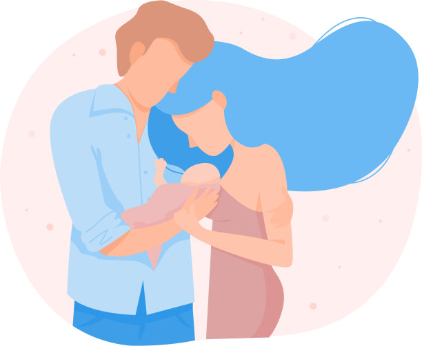 怀孕、生育和育儿的概念。素材图片