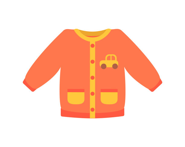 衬衫婴儿衣服海报矢量插图图片下载