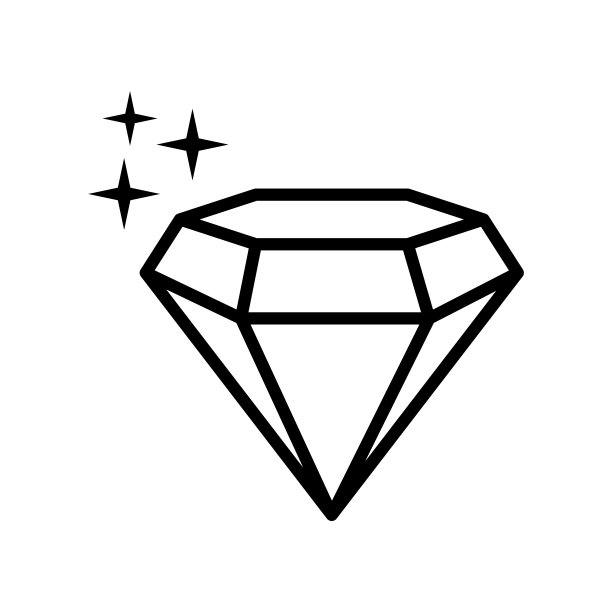 钻石珠宝图标矢量设计模板图片下载