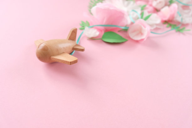 小木制玩具飞机幸运由花图片下载
