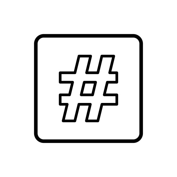 话题标签符号图标矢量设计模板图片下载