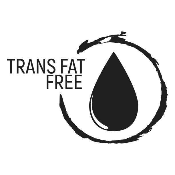 反式脂肪是免费的。过敏原食品，无转基因产品的图标和标识。不耐受和过敏的食物。概念黑色和简单的矢量插图和孤立的艺术图片下载