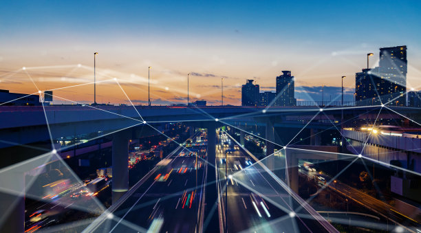 智慧城市与通信网络概念。5克。LPWA(低功率广域)。无线通信。图片下载