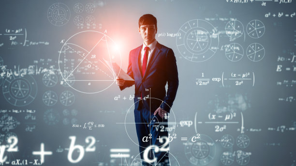 科学技术的概念。数学家。科学家。图片下载