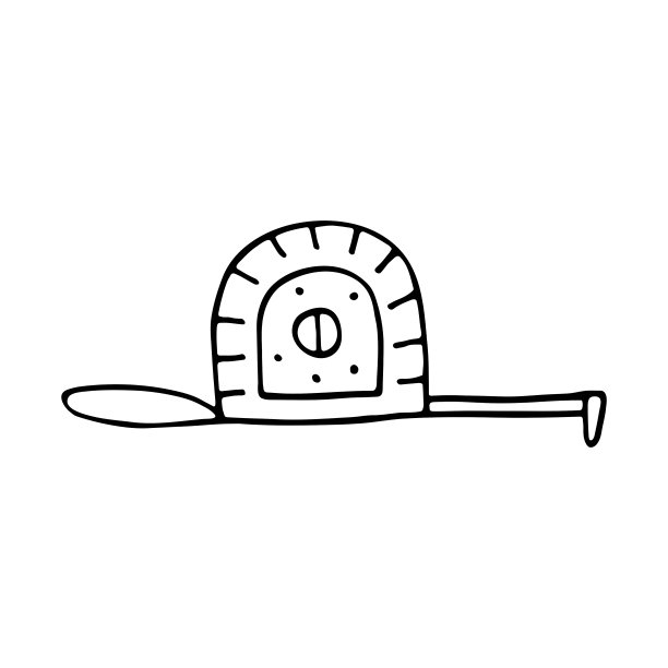 标尺，固定修理工具，工具卡通可爱手绘涂鸦矢量插图图片下载