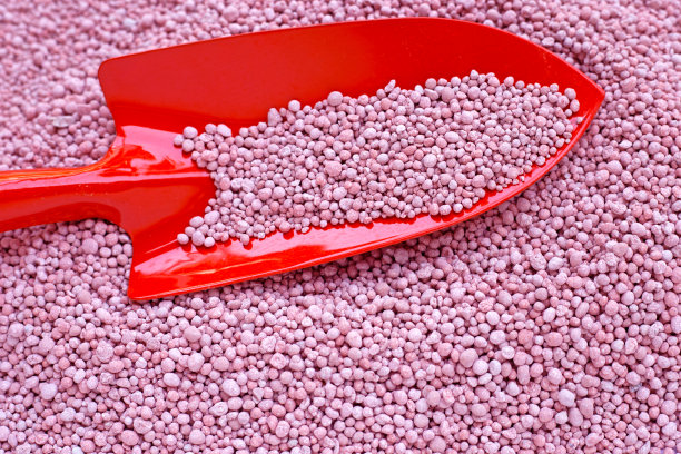 化学植物肥料与园林泥铲种植和种植。图片下载