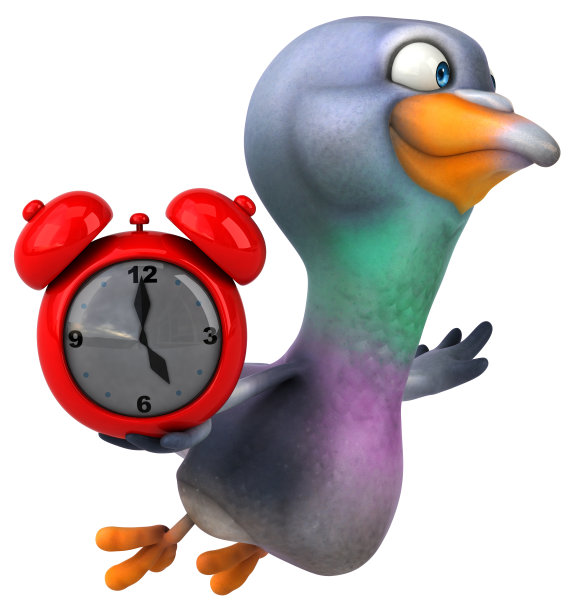 有趣的鸽子- 3D插图图片下载