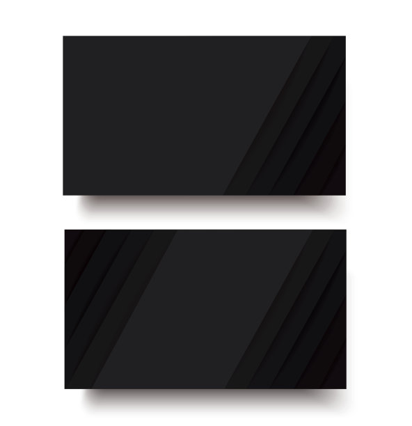 现代黑线双面制卡模板矢量eps10图片下载