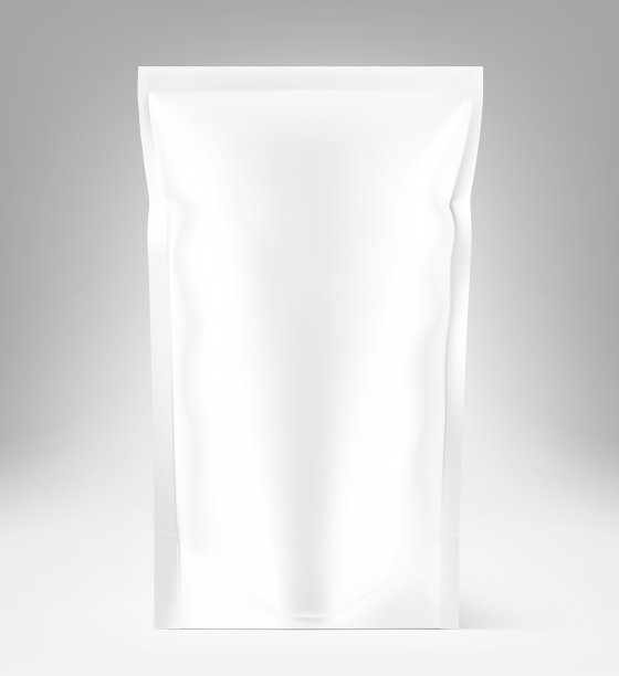 袋子模型在灰色的背景。图片下载