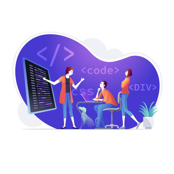 团队正在研讨会上开发编码。图片下载