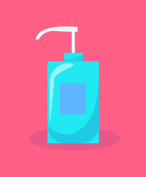 容器与婴儿凝胶海报矢量插图图片下载