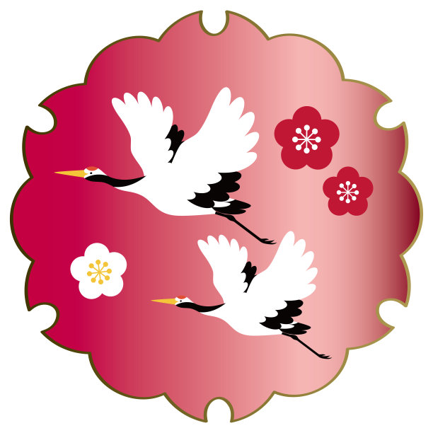 Tsuru背景材质矢量图图片下载