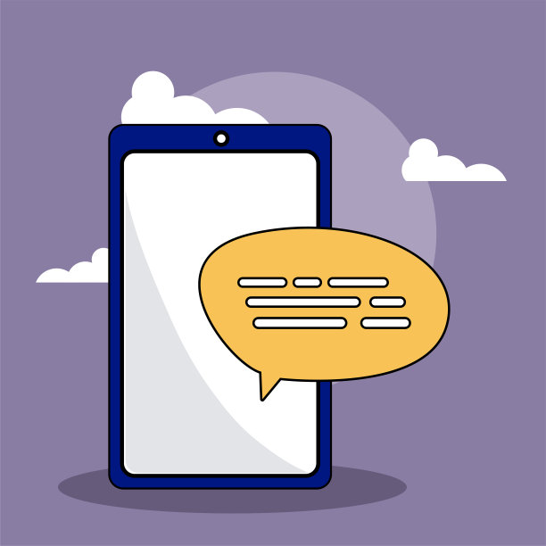 智能手机和气泡矢量设计图片下载