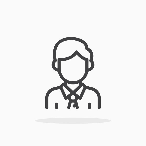 线条风格的商人图标图片下载