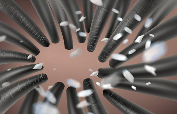 头皮屑在头发和头皮上图片下载