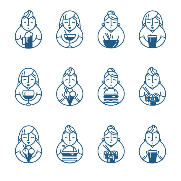 美食广场图标设置。图片下载