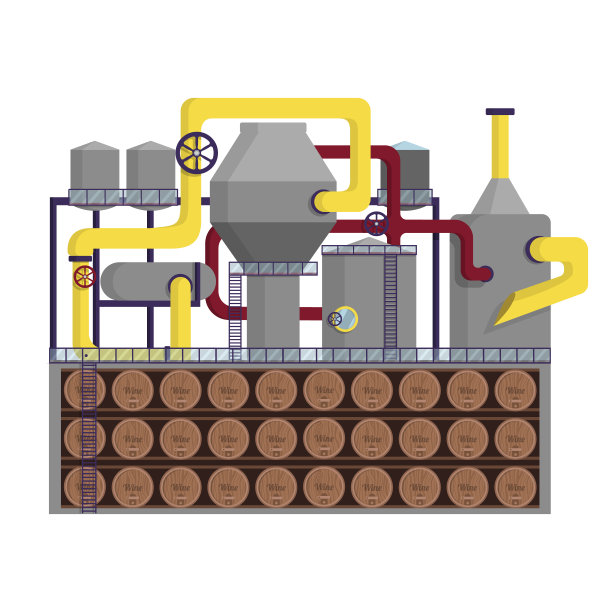 酒厂。葡萄酒的工业生产图片下载
