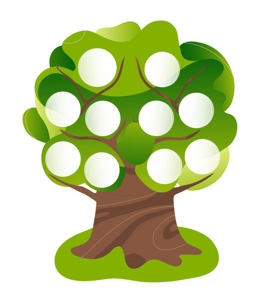 家庭树与空白的照片图片下载