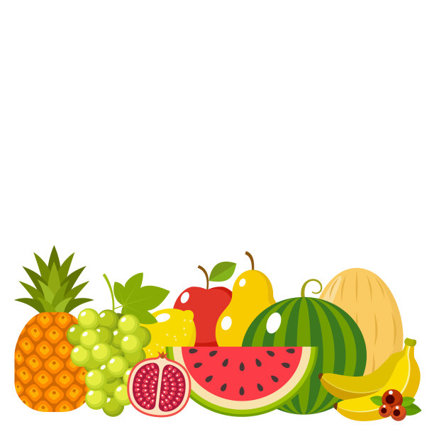 水果在白色的背景孤立图片下载