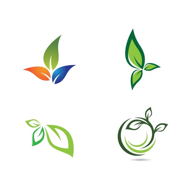 叶子符号矢量图标图片下载