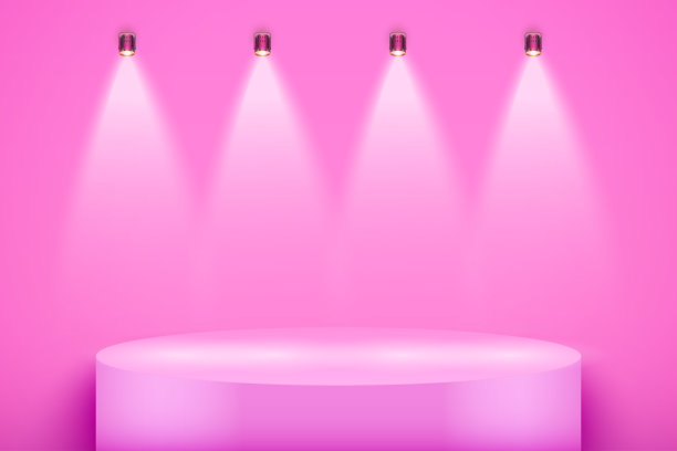 粉红色的演讲台上图片下载