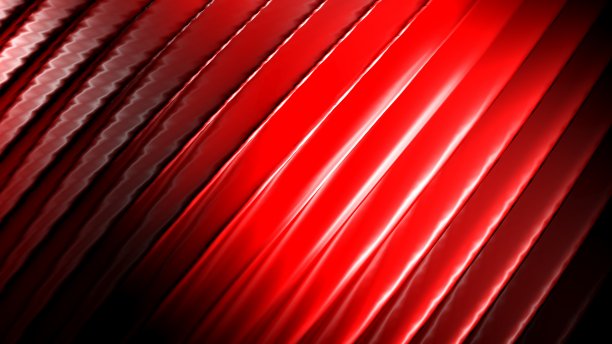 背景红色波浪表面-三维渲染插图图片下载