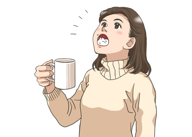 一个年轻女子在漱口图片下载