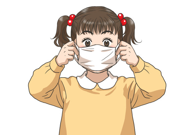 一个戴面具的小女孩图片下载