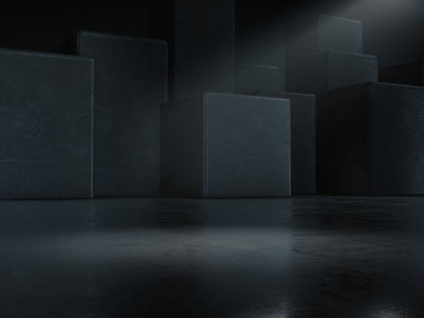 产品展示与聚光灯的背景。三维渲染图片下载