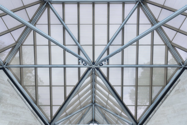 现代建筑的内部。现代建筑抽象的背景图案图片下载