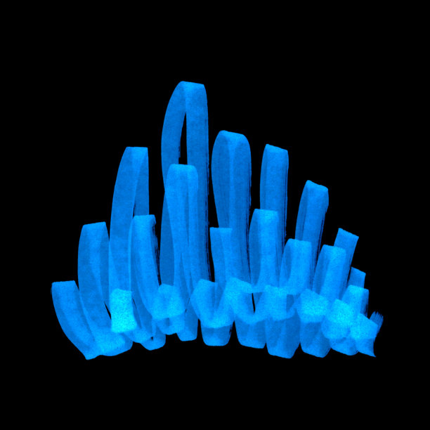 抽象的线条标记云堆圆亮蓝色火焰火图片下载