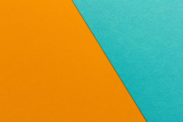 2020年的趋势颜色。抽象的深橙色和蓝色背景。抽象的几何背景设计。图片下载