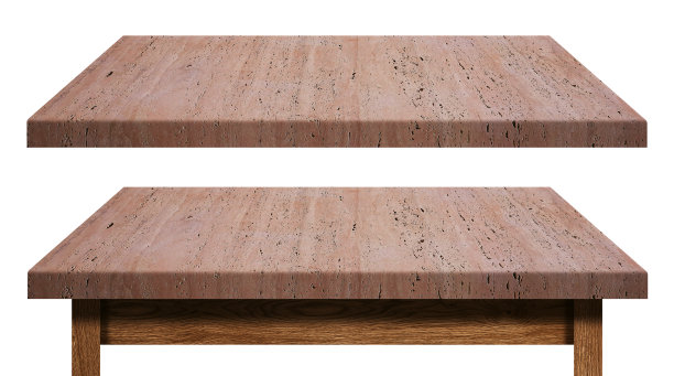 石头桌面和架子上的木制底座隔离图片下载