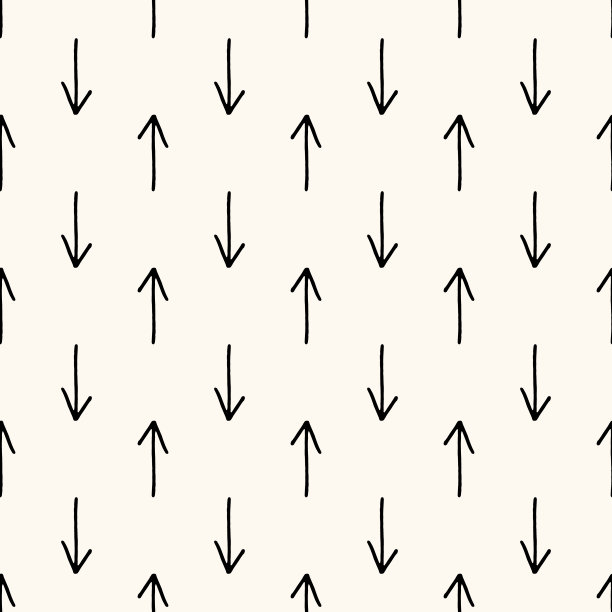 矢量几何无缝模式与手绘箭头图片下载