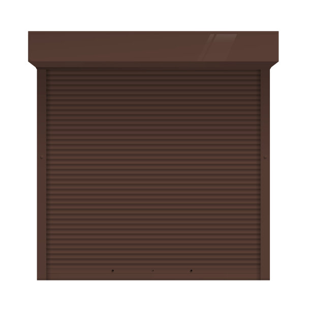 棕色外部百叶窗模型孤立在白色背景上图片下载