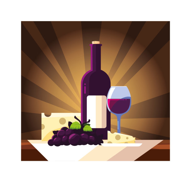 酒樽配酒杯，国庆酒节图片下载