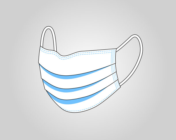 口罩矢量图素材ID：350855514