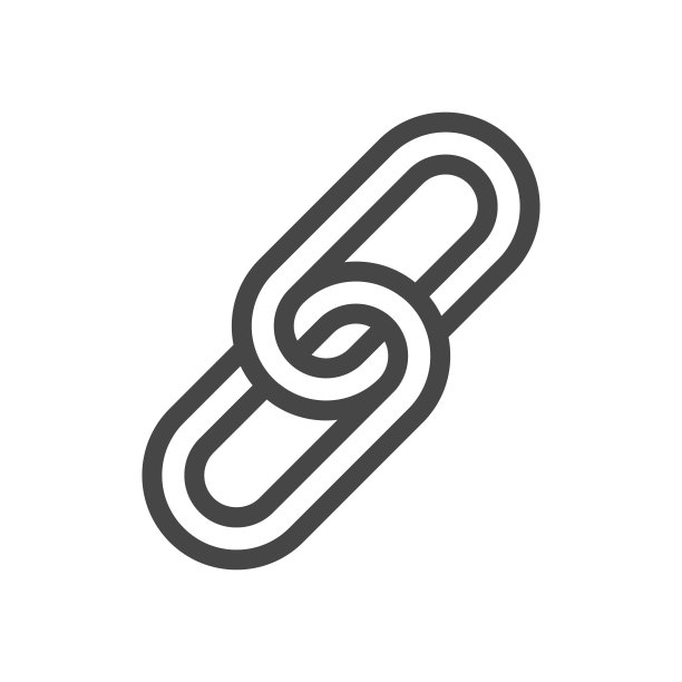 链矢量图标在轮廓样式。矢量插图孤立在白色背景。图片下载