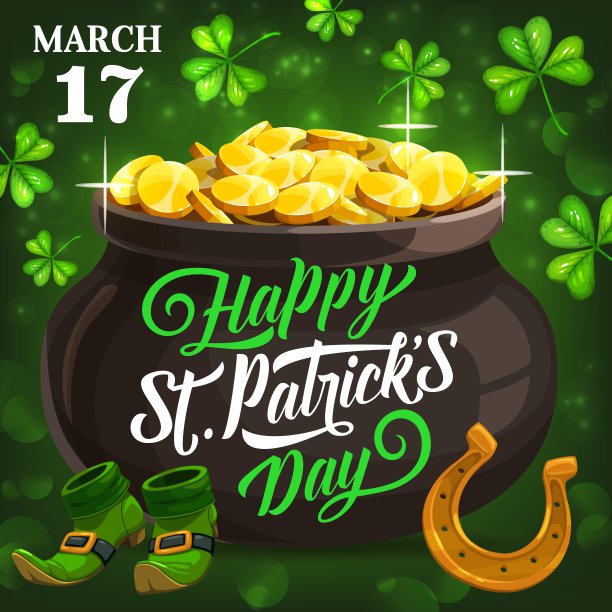 满满一罐金子，帕特里克节图片下载