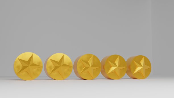 顾客满意度5颗金星，3d效果图图片下载