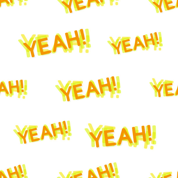 是的，文字主题拼贴无缝图案图片下载