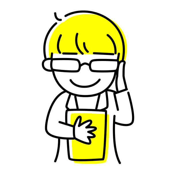 一个年轻人的画像。一个戴眼镜的男人的手写风格。图片下载