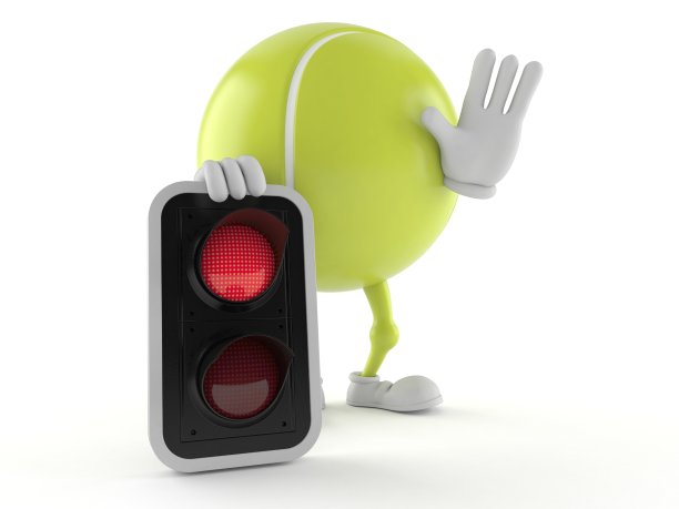 带有红光的网球角色图片下载