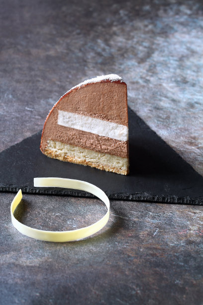 当代巧克力椰子慕斯圆顶蛋糕图片下载