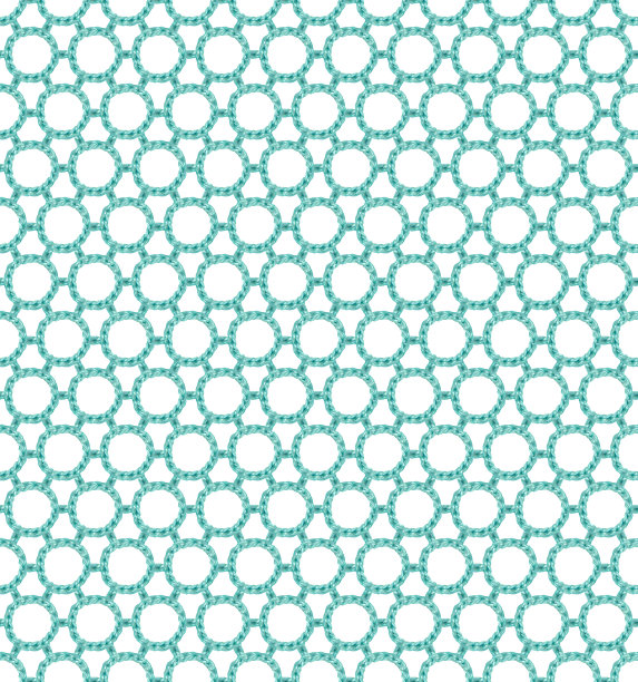 钩针圆无缝图案。这帆布是用青色纱线编织的。几何设计。图片下载