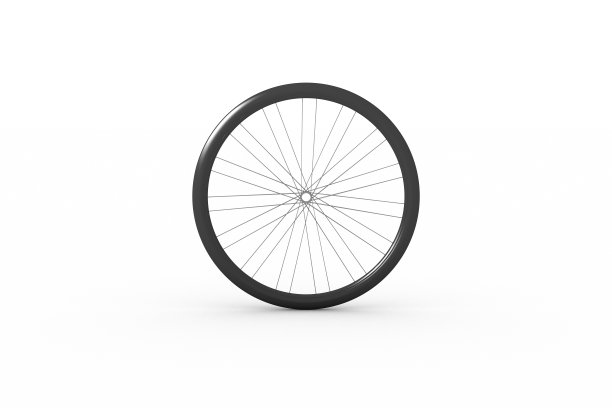 自行车车轮和轮胎的3D渲染图片下载