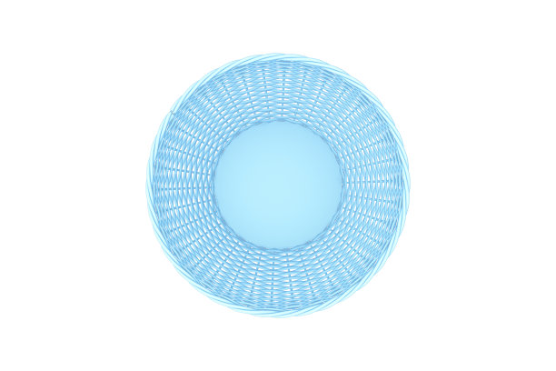 3D渲染圆形塑料篮子图片下载