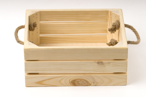 木箱孤立在白色背景上图片下载