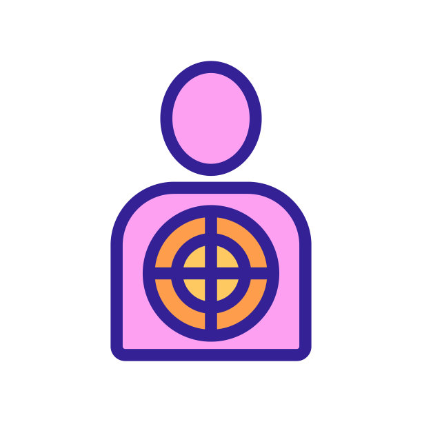 目标为射击矢量图标。孤立轮廓符号插图图片下载